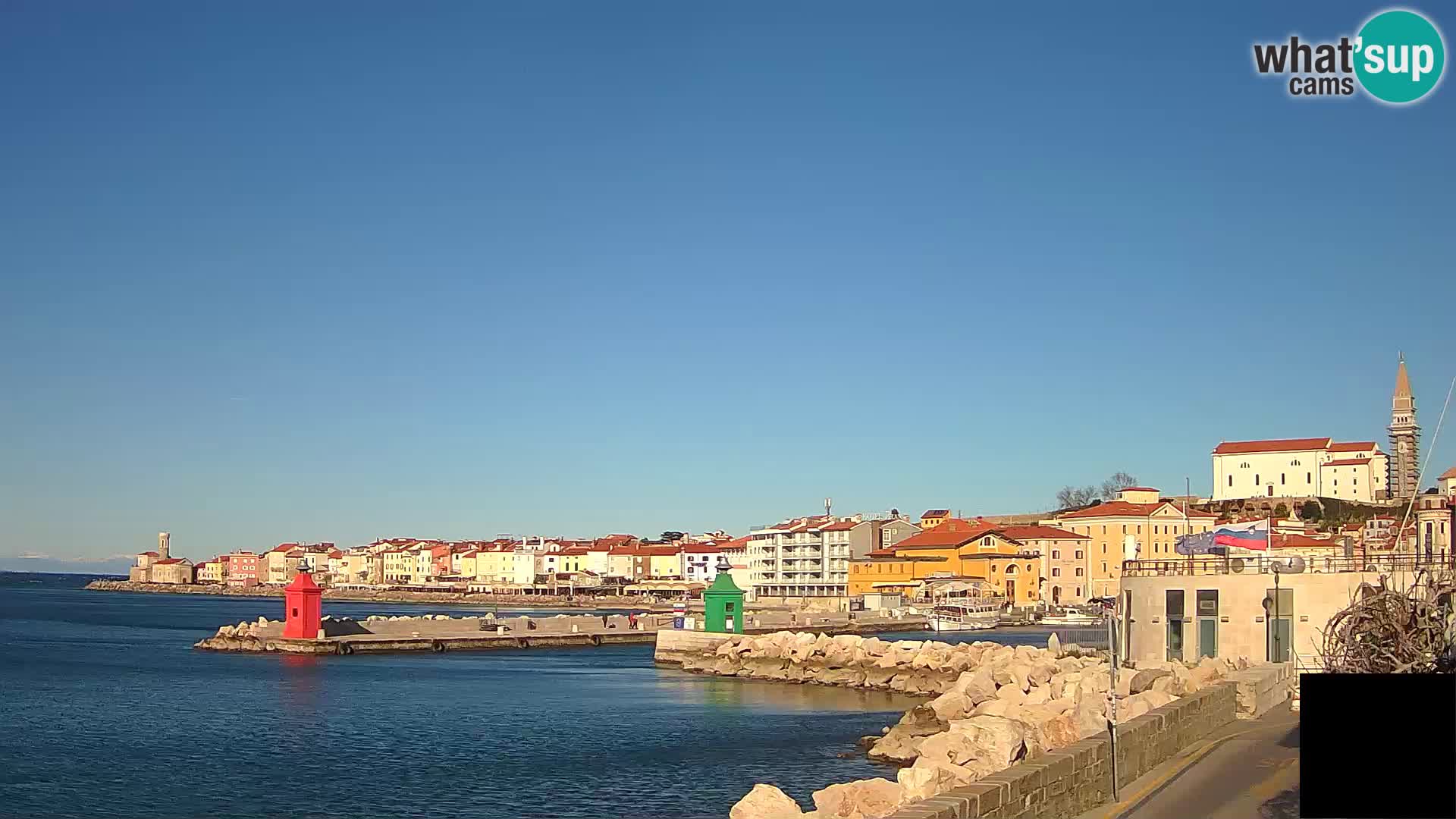 Piran – view to Punta and Mandrač