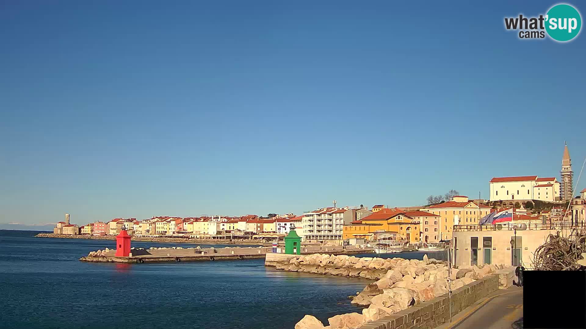 Piran – view to Punta and Mandrač