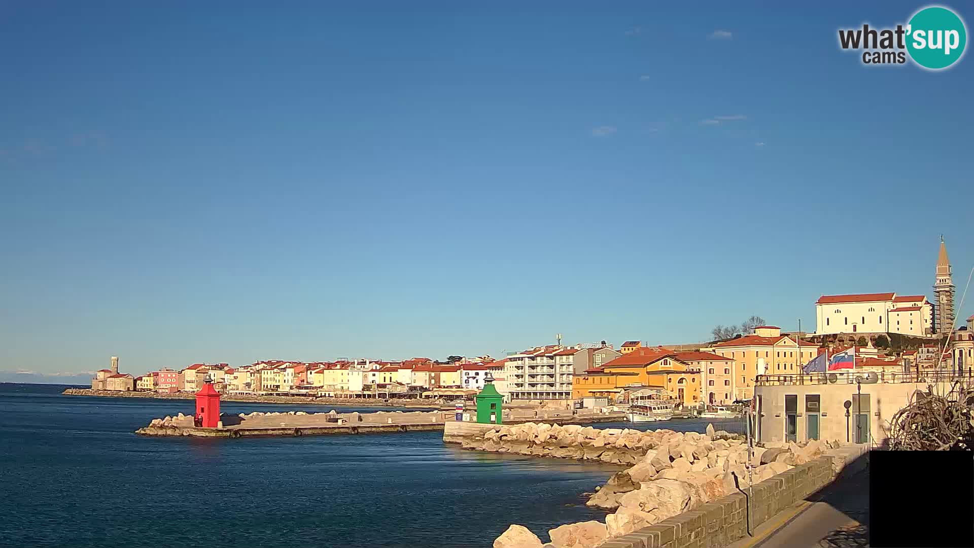 Pirano – vista verso la Punta e il “Mandrač”