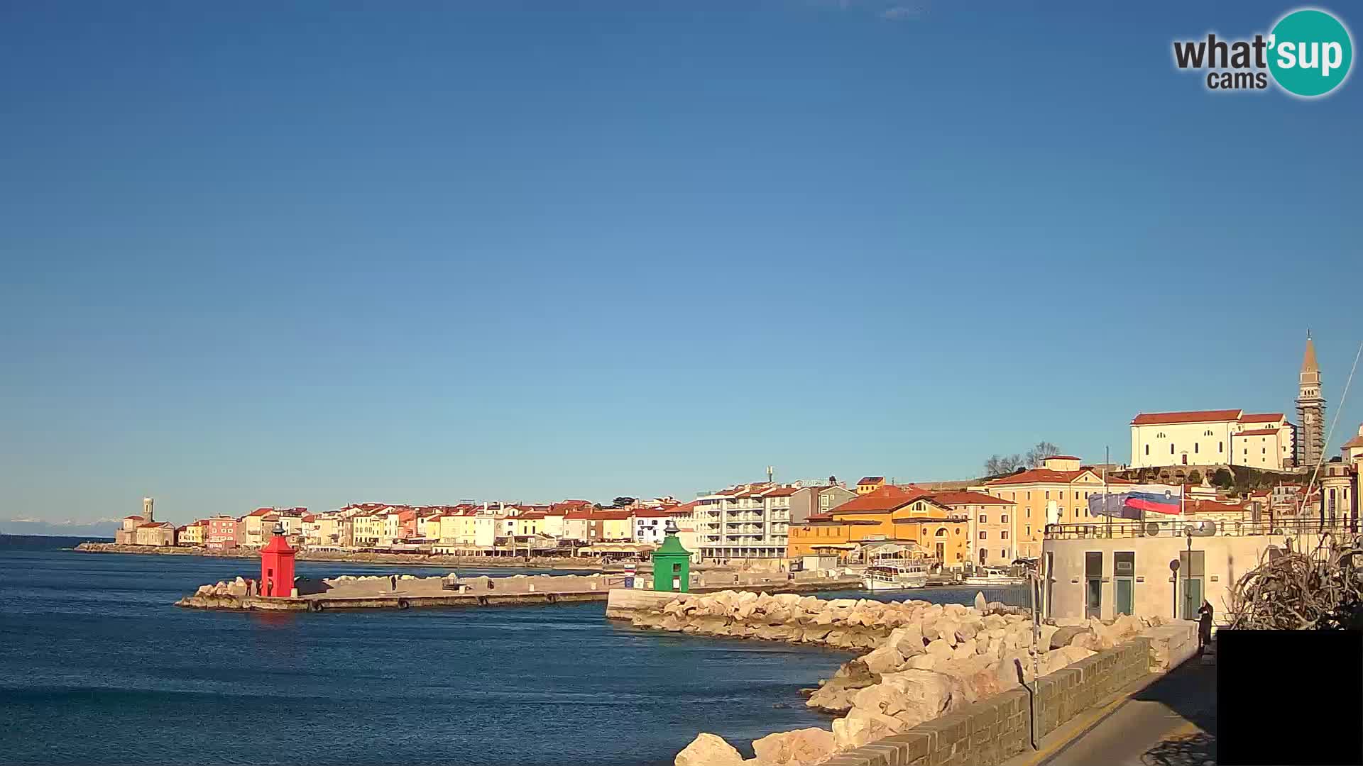 Piran – view to Punta and Mandrač