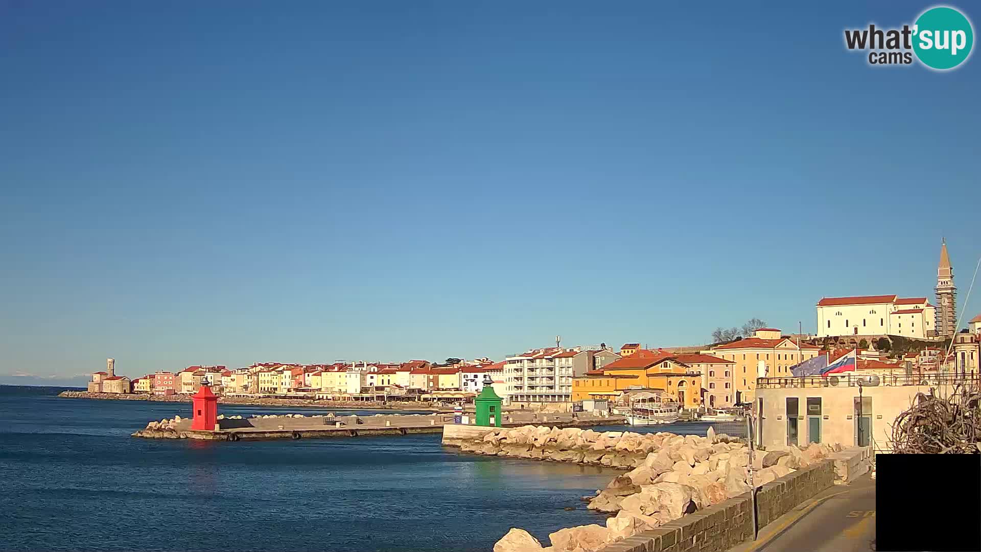 Piran – view to Punta and Mandrač