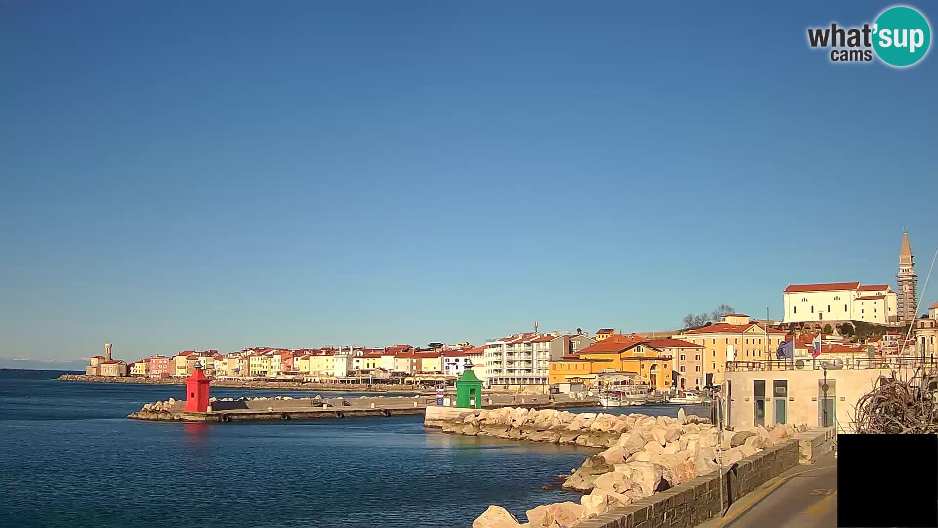 Piran – view to Punta and Mandrač