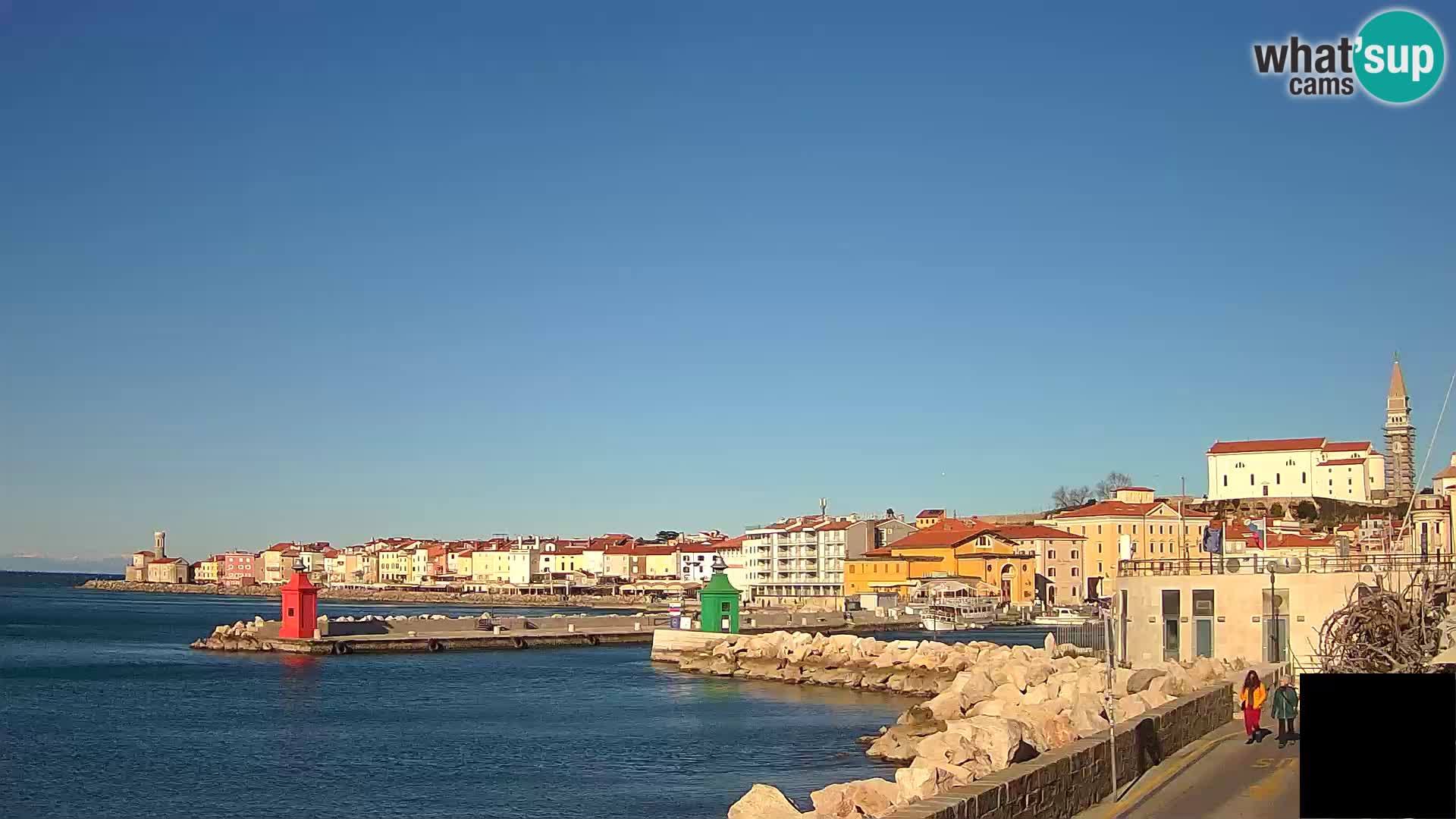 Piran – view to Punta and Mandrač