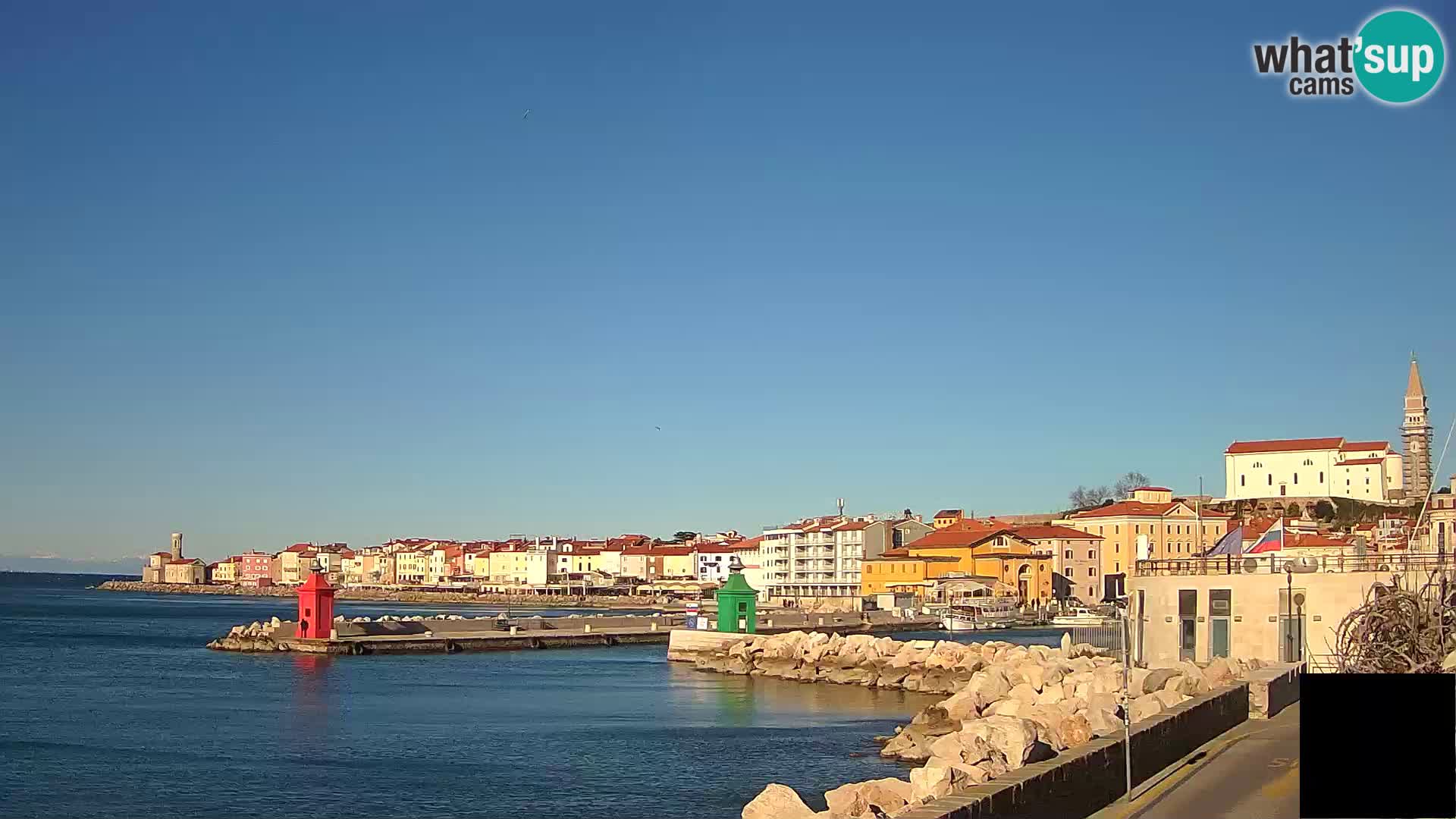 Piran – view to Punta and Mandrač