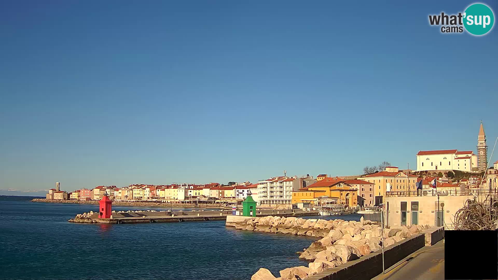 Piran – view to Punta and Mandrač