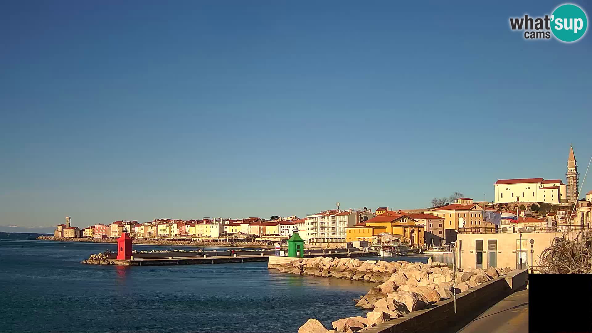 Piran – view to Punta and Mandrač