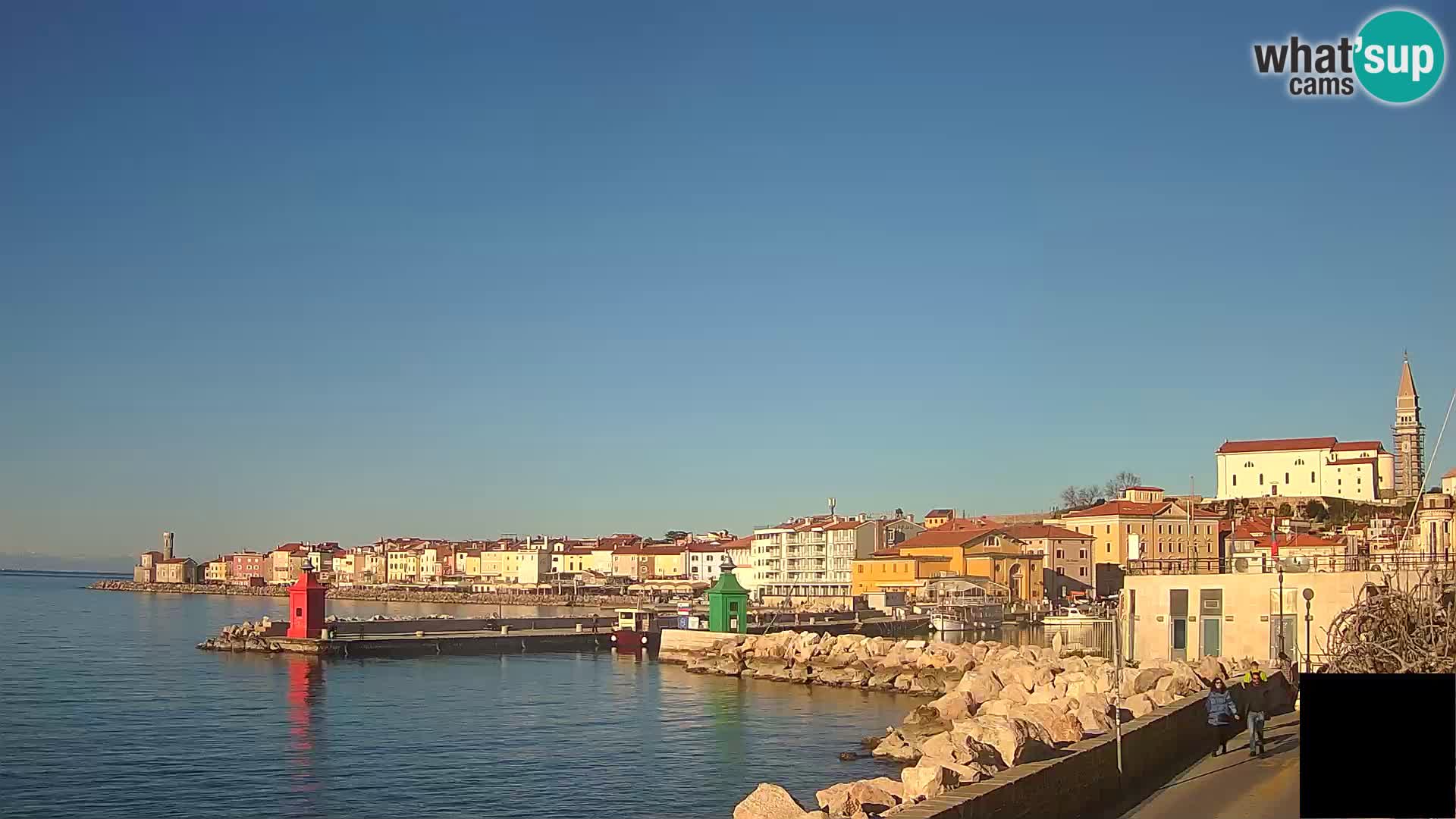 Piran – view to Punta and Mandrač