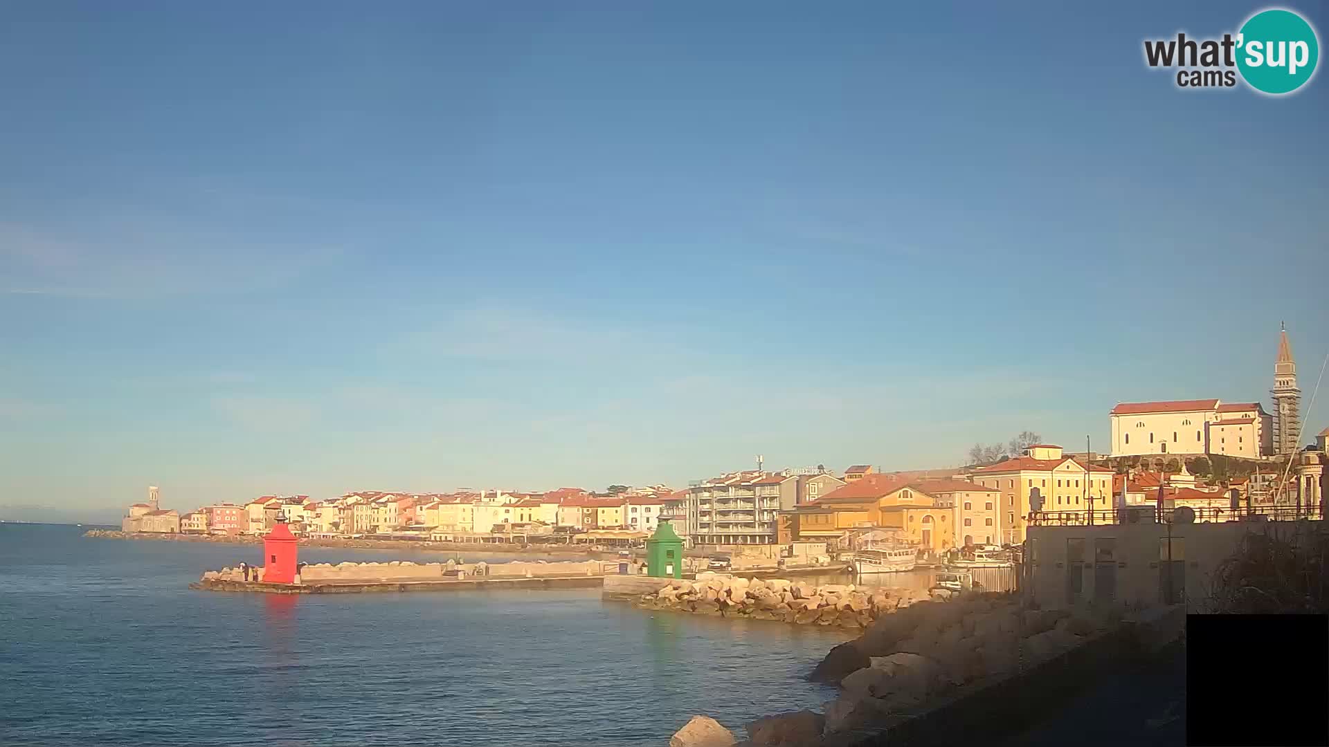 Piran – view to Punta and Mandrač