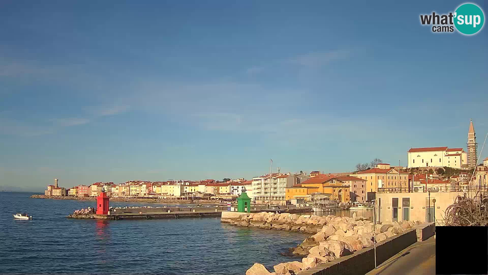 Piran – view to Punta and Mandrač