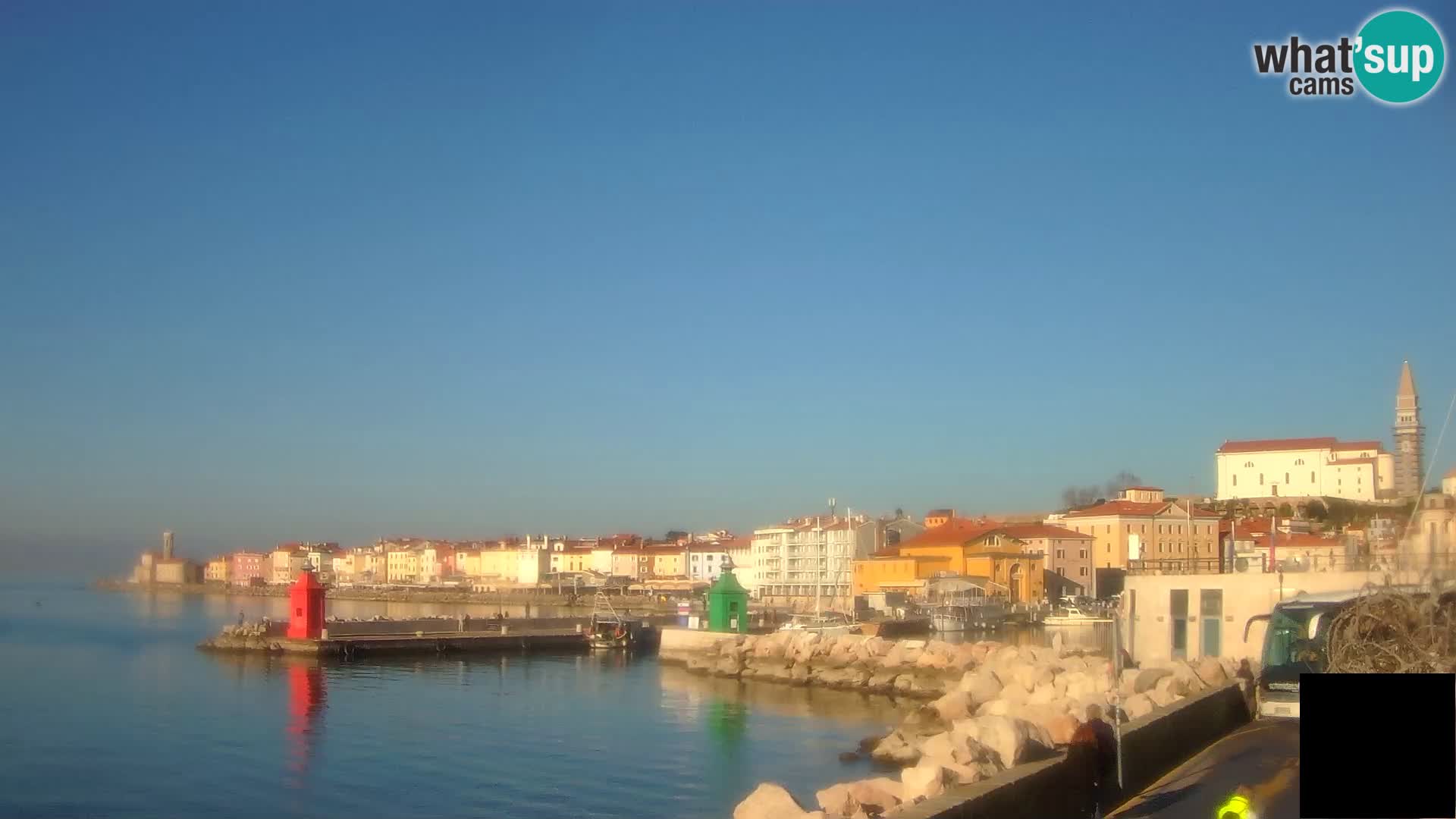 Piran – view to Punta and Mandrač