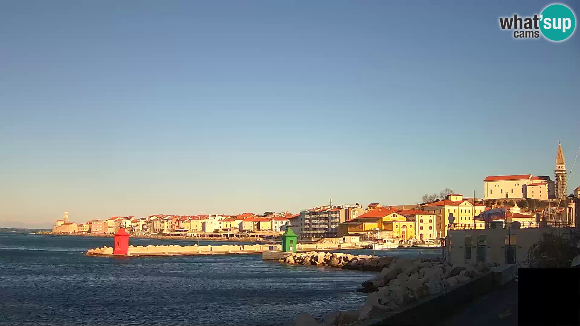 Piran – view to Punta and Mandrač