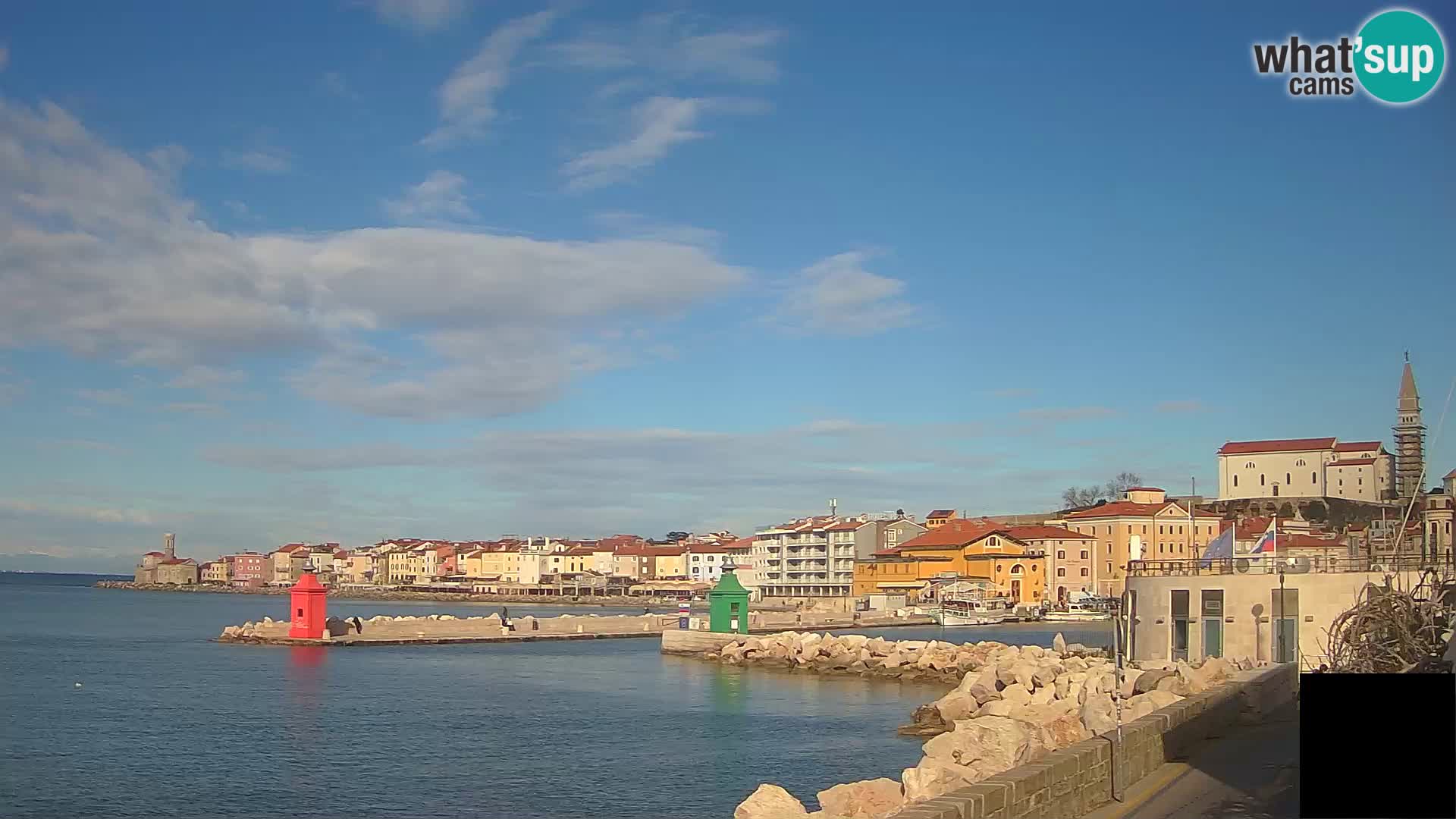 Piran – view to Punta and Mandrač