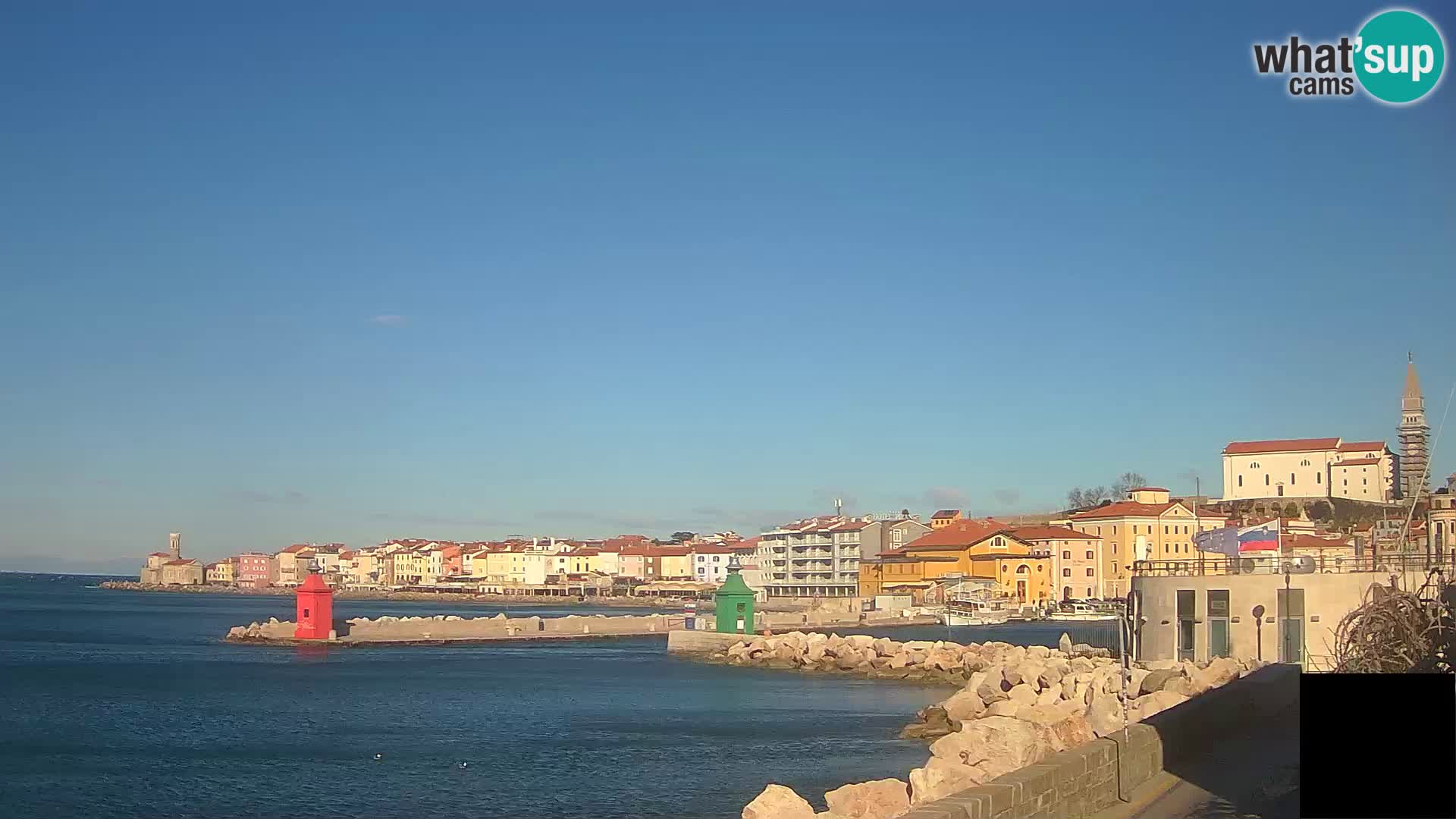 Piran – view to Punta and Mandrač