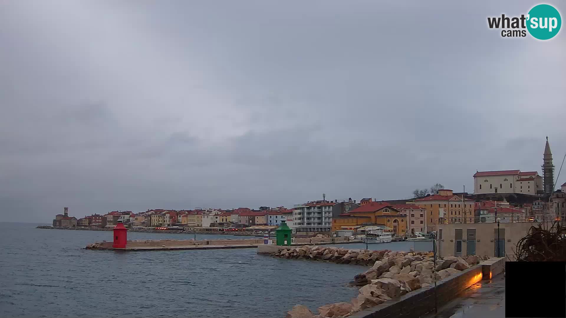 Piran – view to Punta and Mandrač