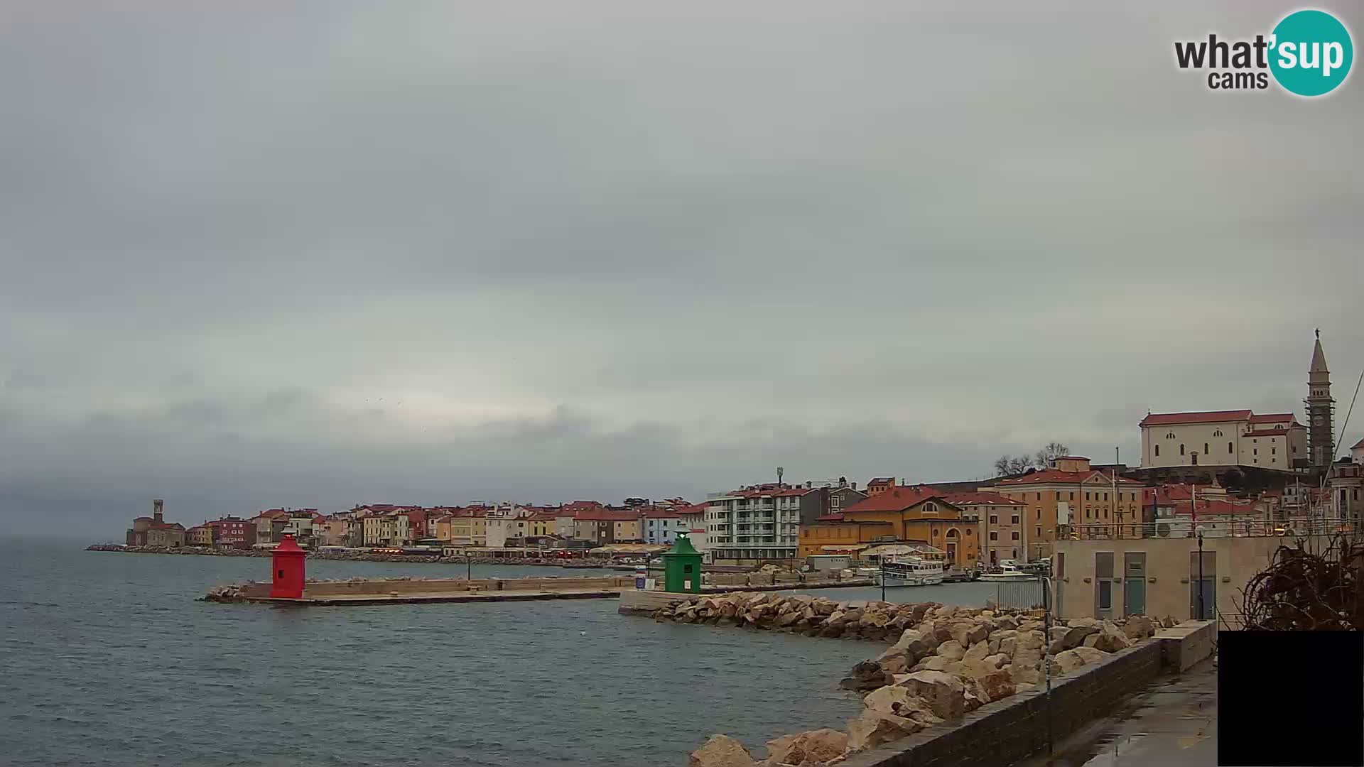 Piran – view to Punta and Mandrač