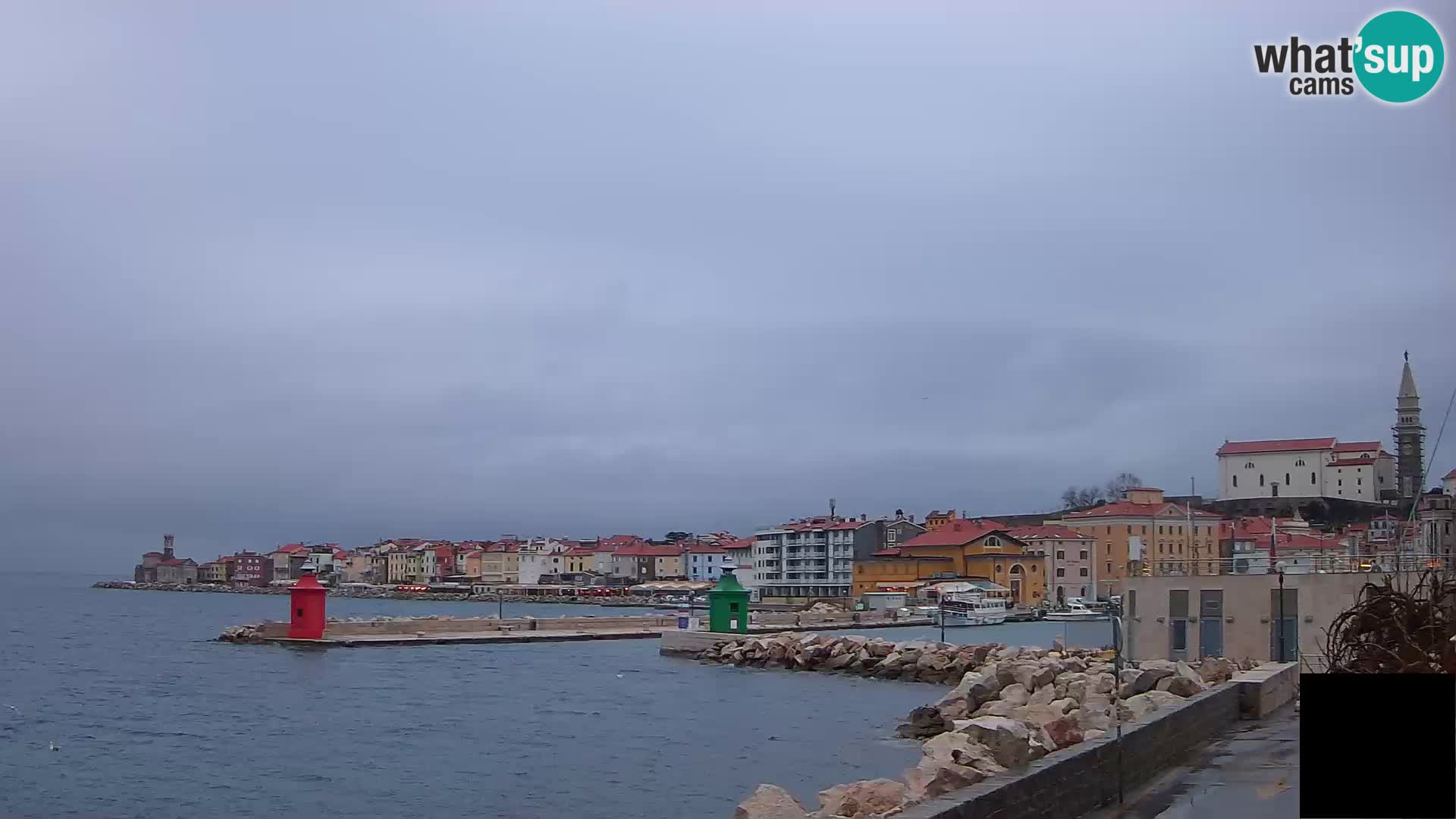 Pirano – vista verso la Punta e il “Mandrač”