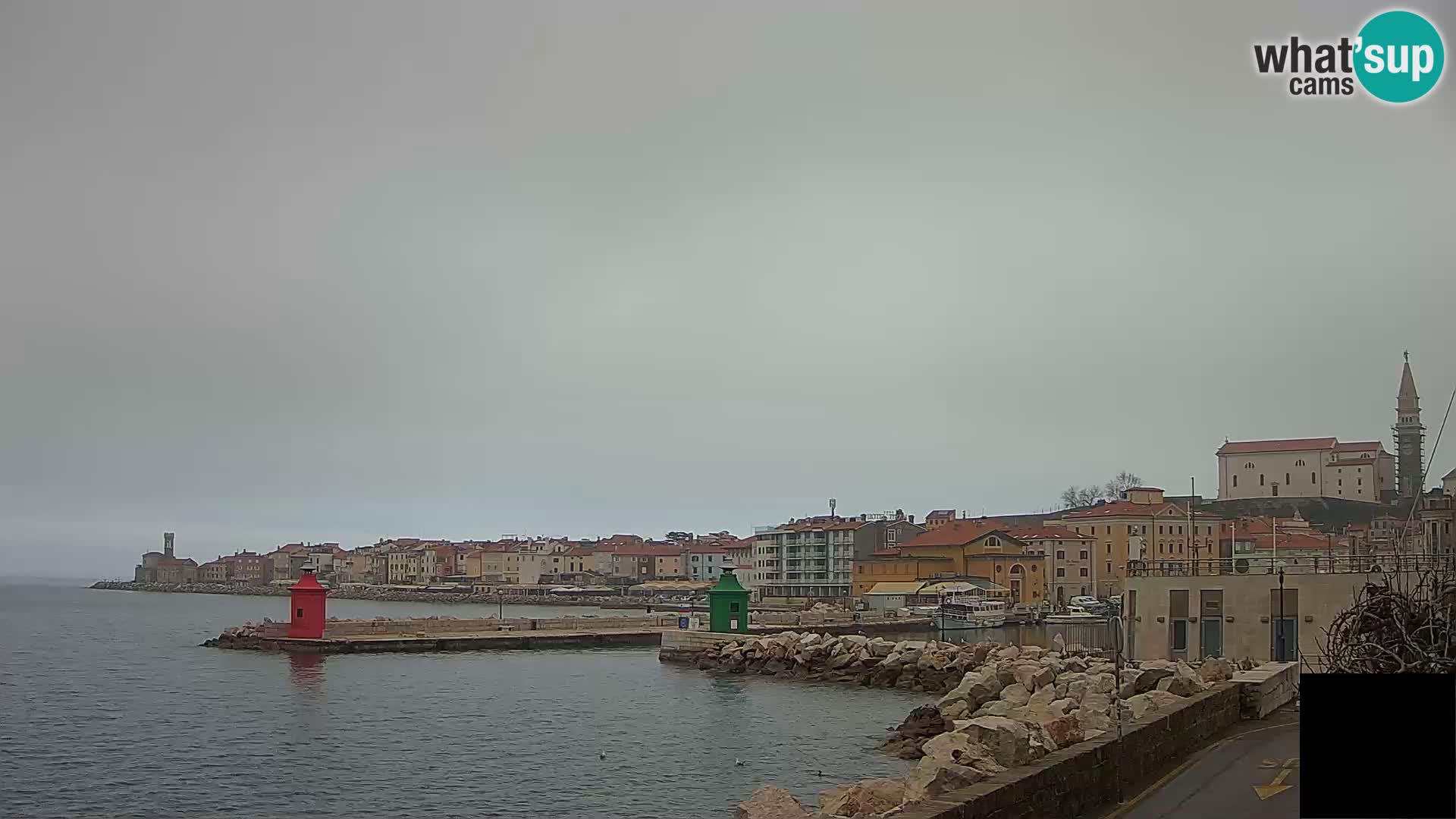 Piran – view to Punta and Mandrač