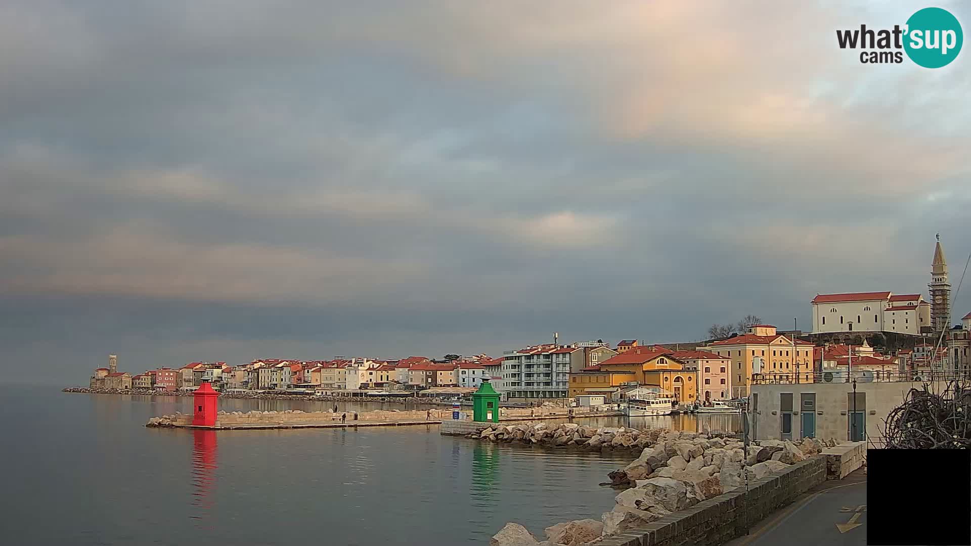 Piran – view to Punta and Mandrač