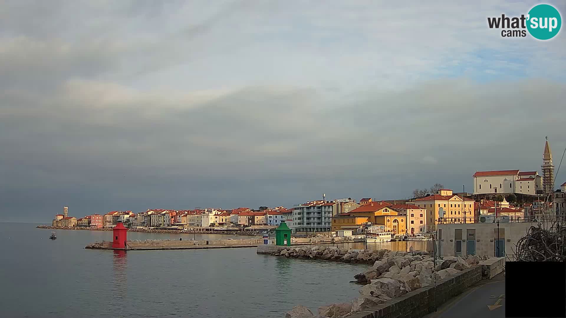 Piran – view to Punta and Mandrač