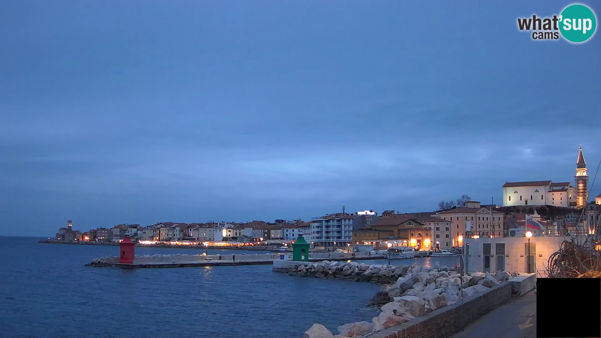 Piran – view to Punta and Mandrač