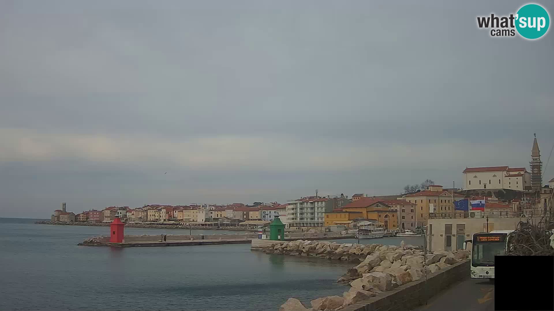 Piran – view to Punta and Mandrač