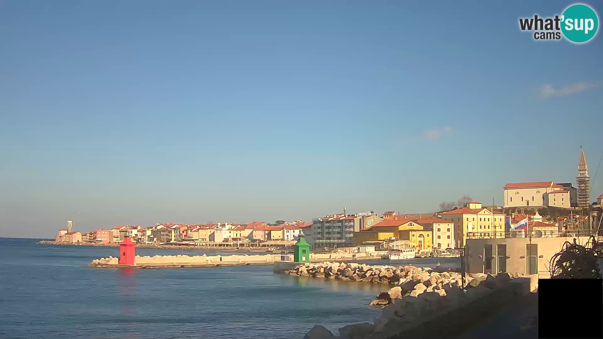 Piran – view to Punta and Mandrač