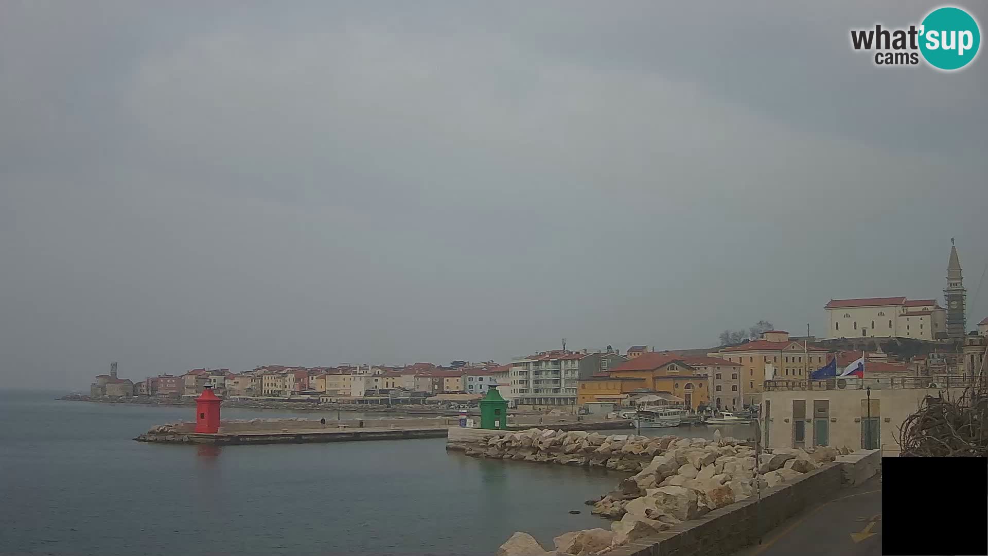 Piran – view to Punta and Mandrač