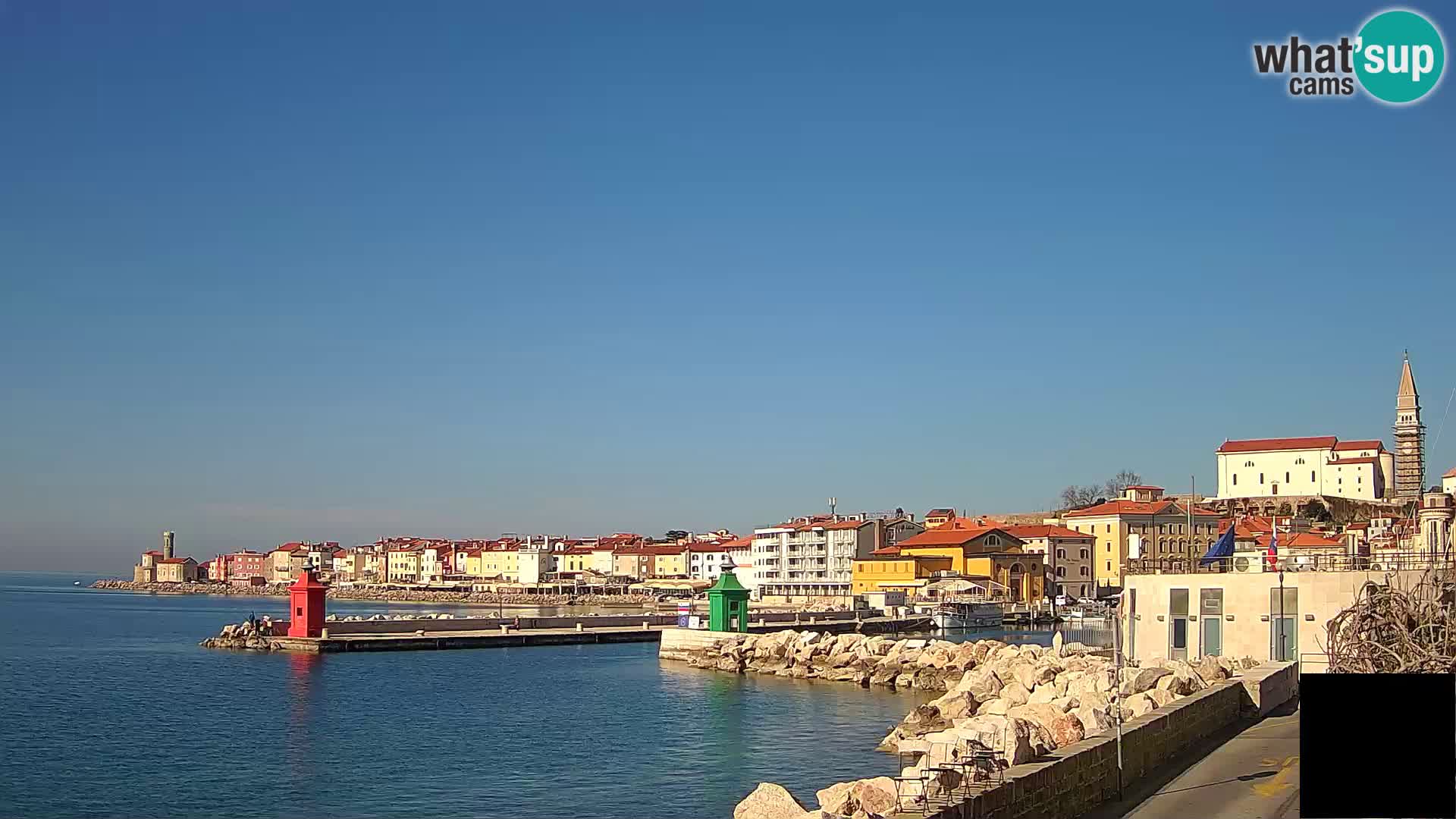 Piran – view to Punta and Mandrač