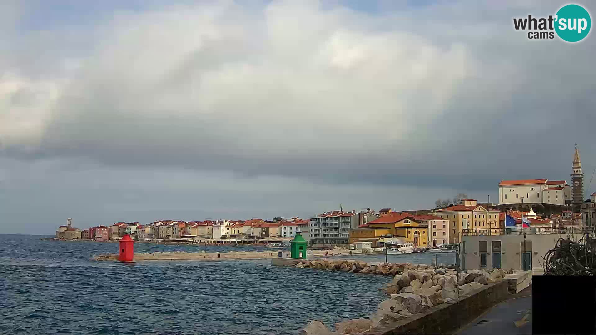 Piran – view to Punta and Mandrač