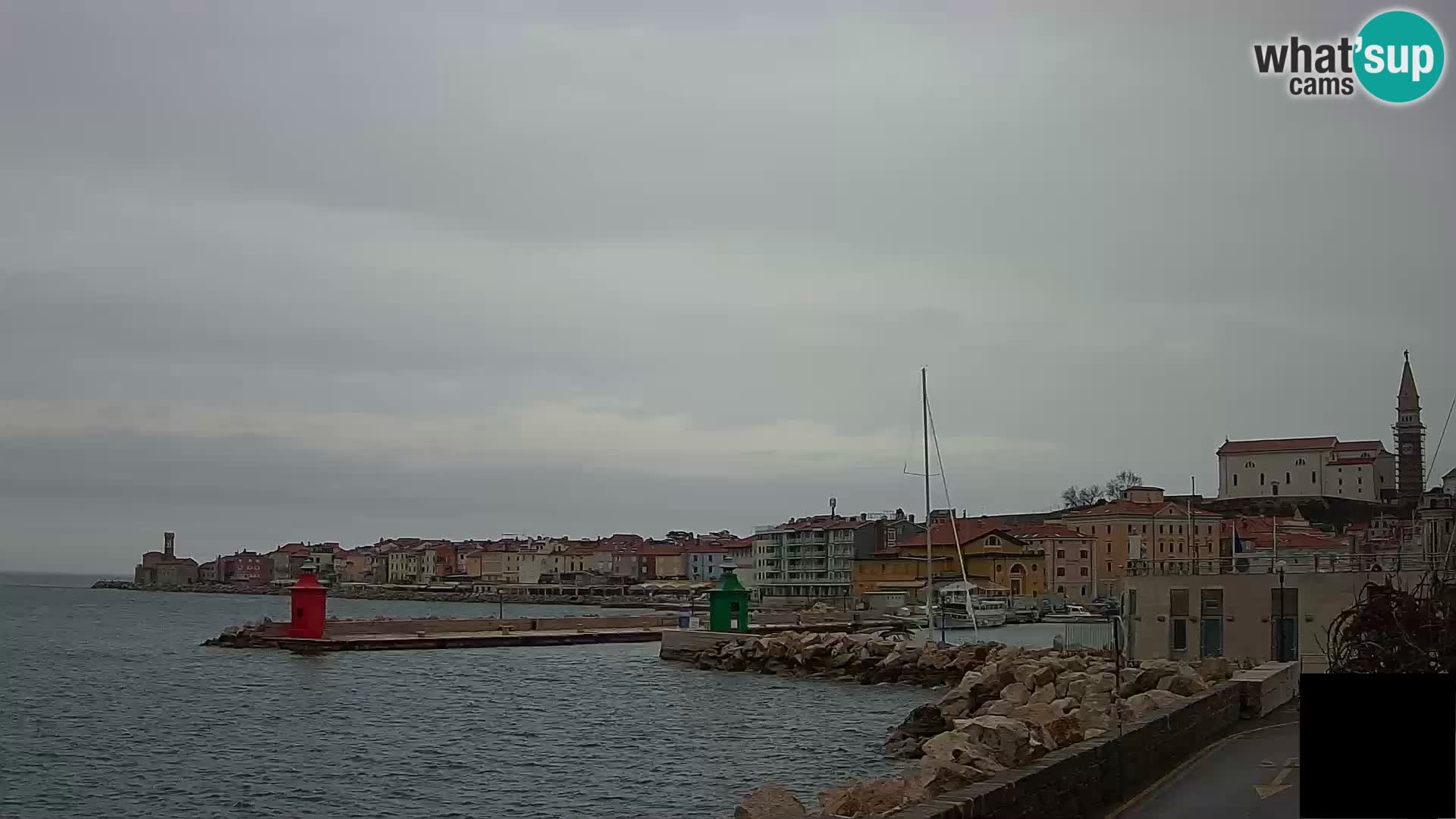 Piran – view to Punta and Mandrač