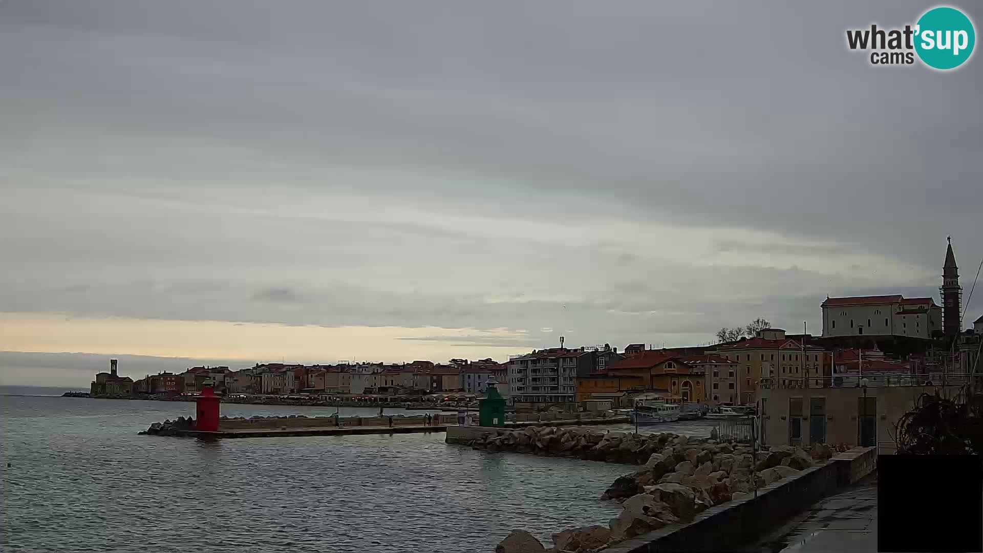 Piran – view to Punta and Mandrač