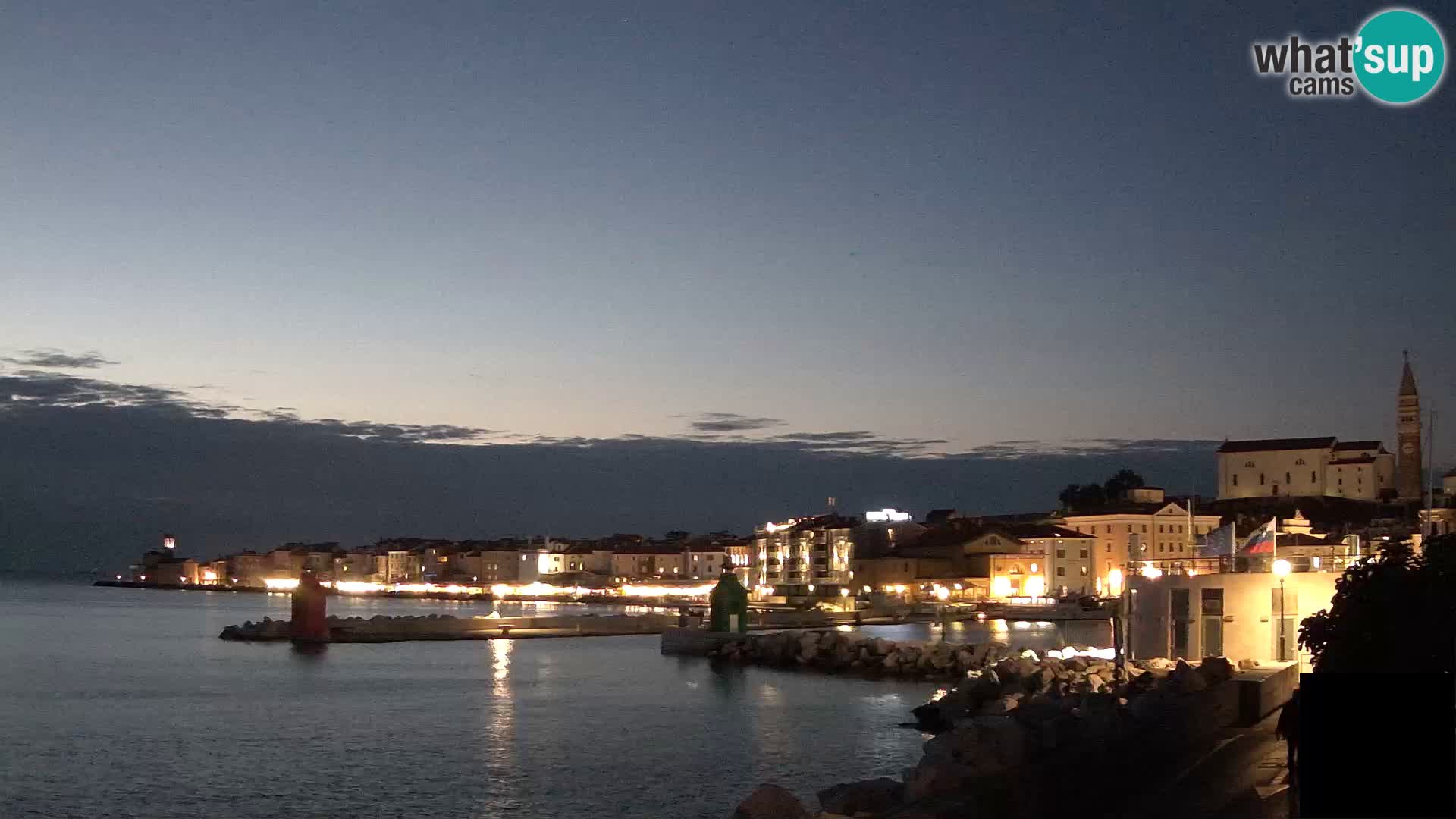 Pirano – vista verso la Punta e il “Mandrač”