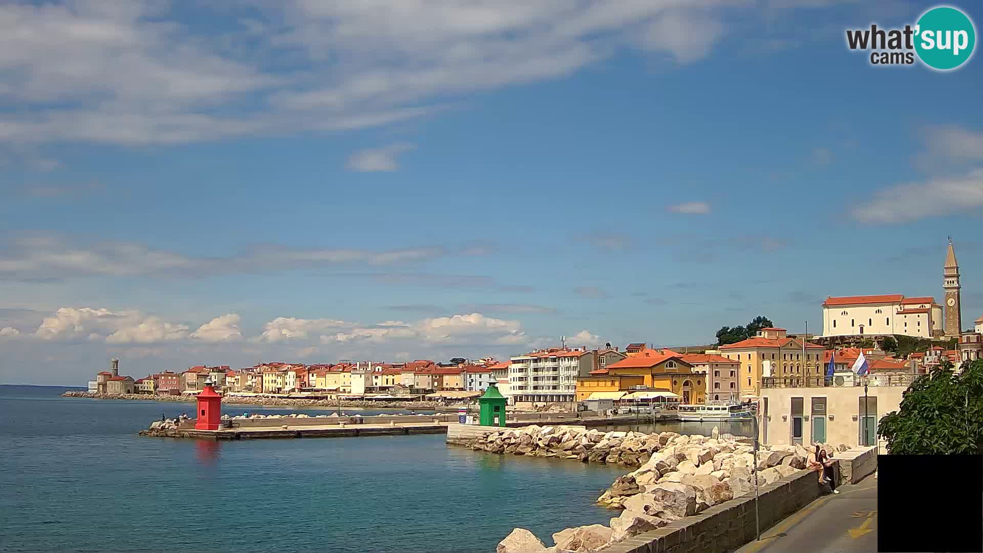 Piran – view to Punta and Mandrač