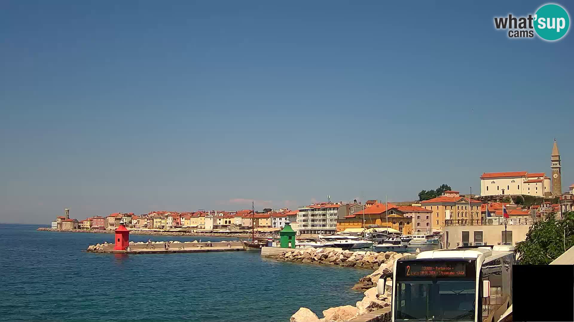 Piran – view to Punta and Mandrač