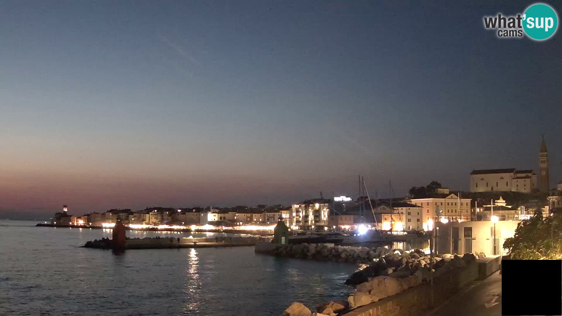 Pirano – vista verso la Punta e il “Mandrač”