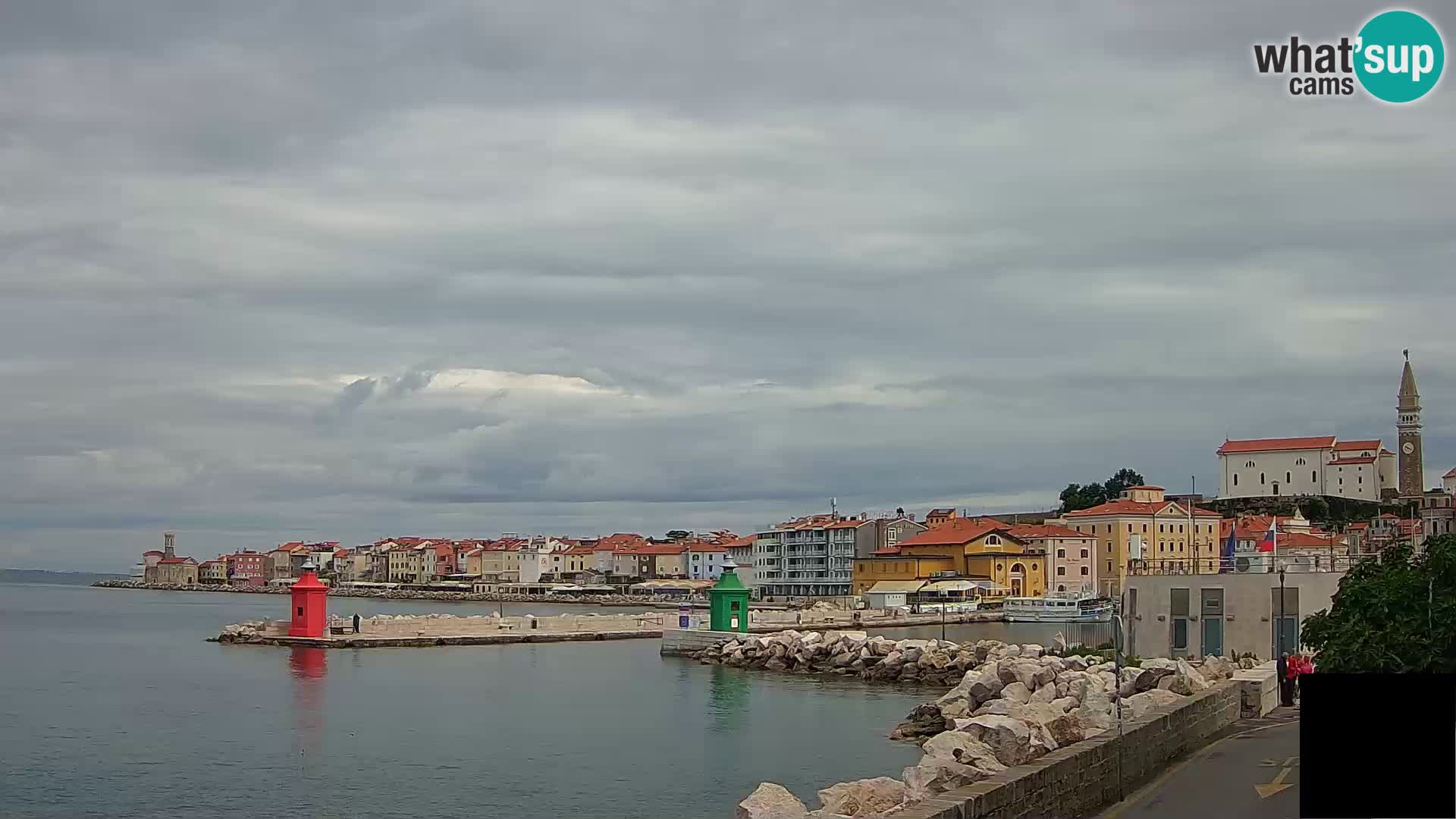 Piran – view to Punta and Mandrač