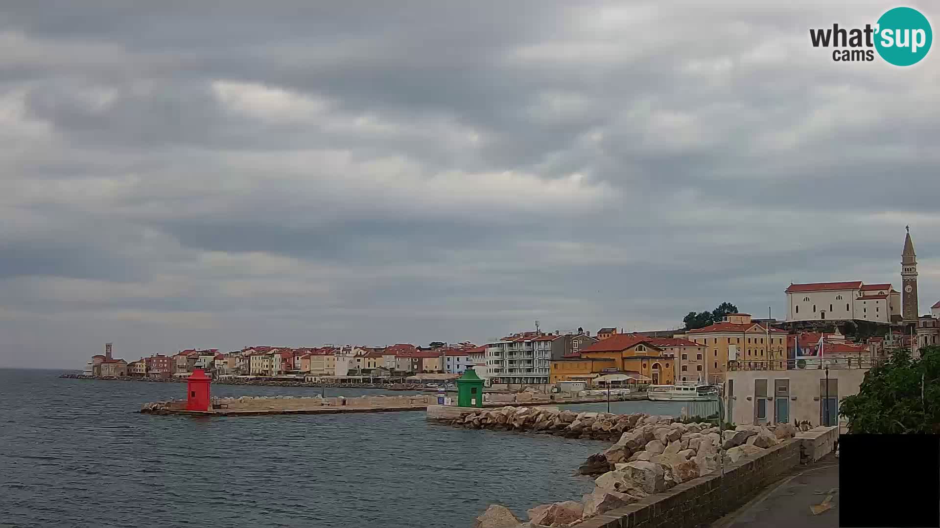Piran – view to Punta and Mandrač