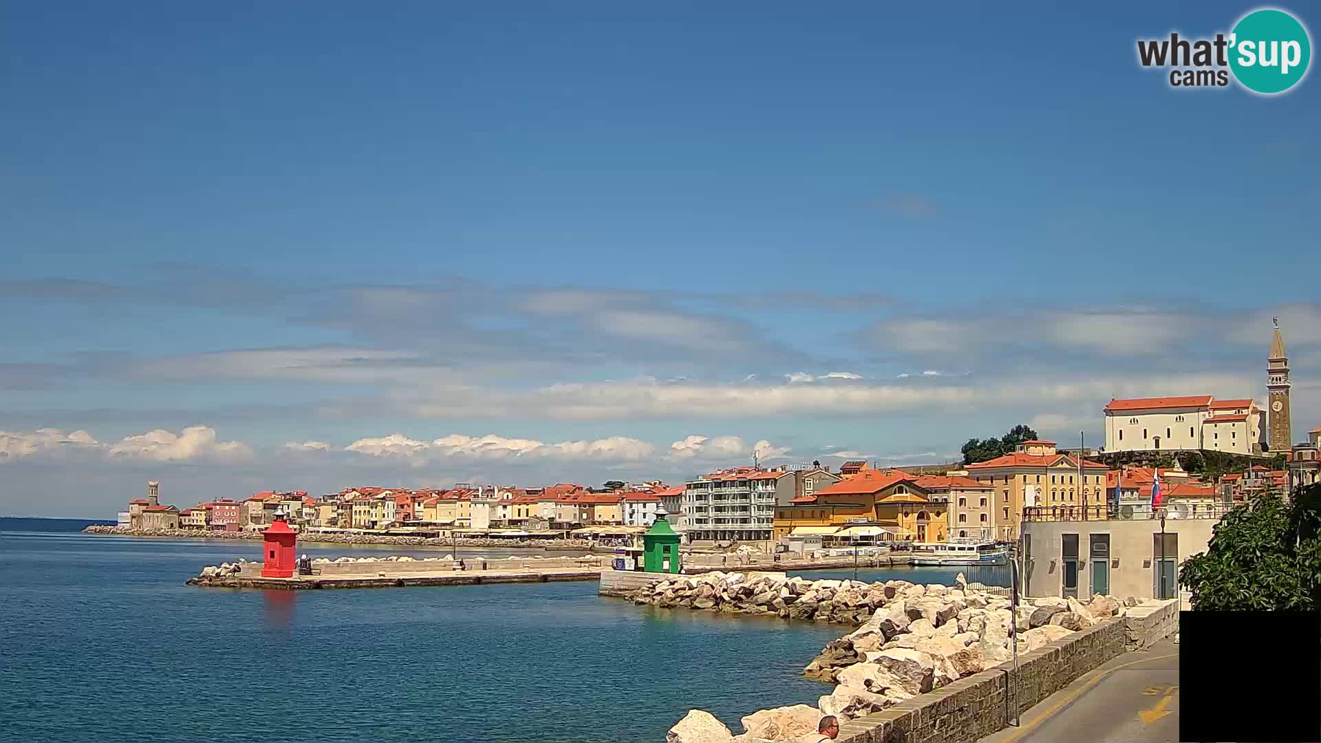 Piran – view to Punta and Mandrač