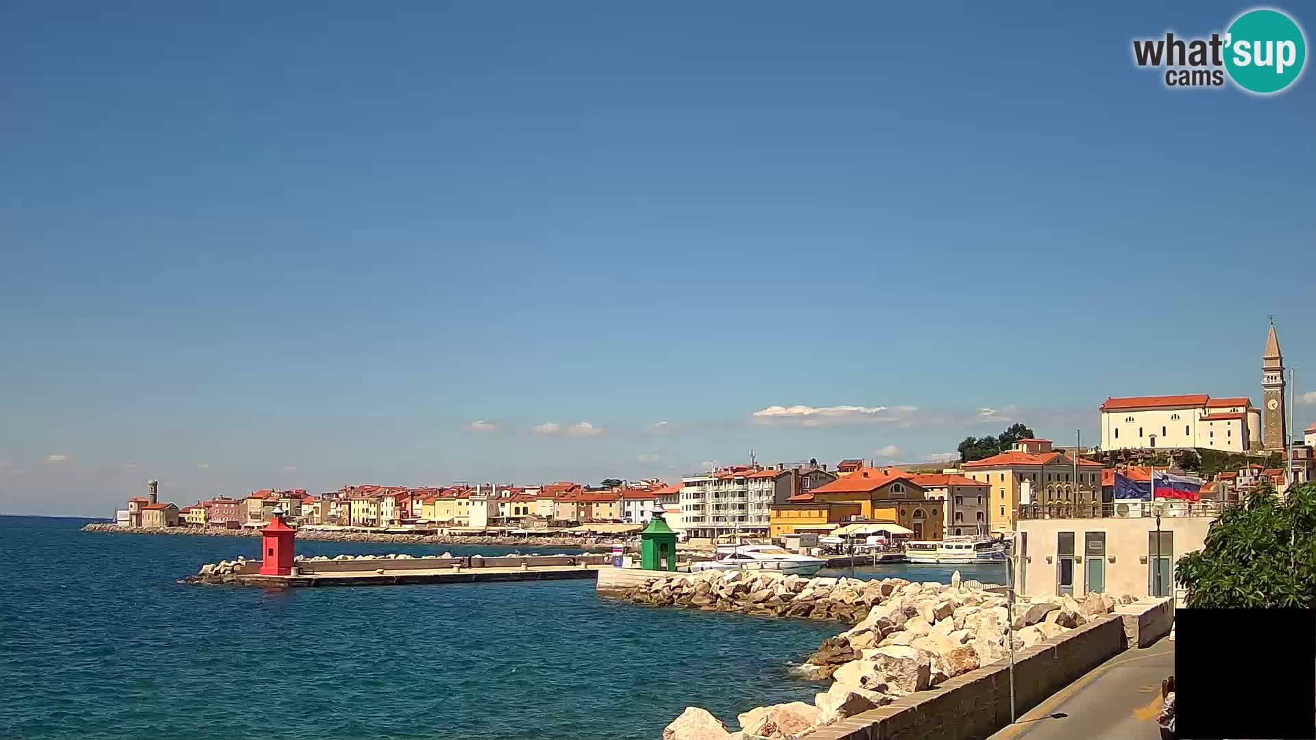 Piran – view to Punta and Mandrač