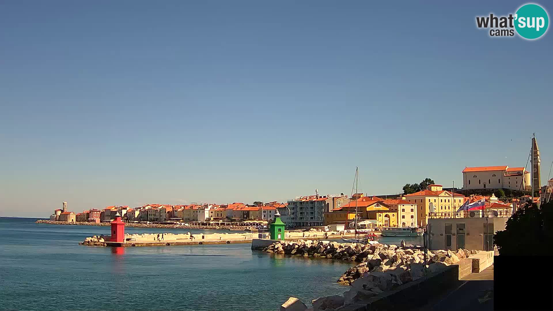 Piran – view to Punta and Mandrač