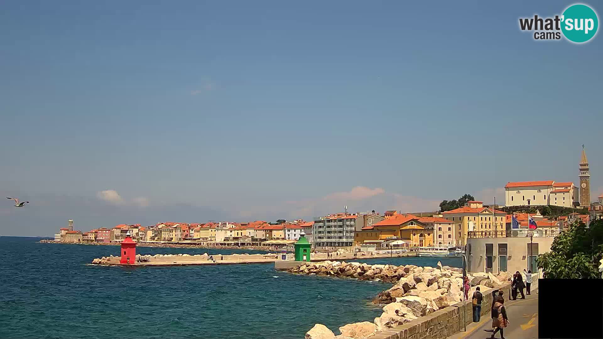 Piran – view to Punta and Mandrač