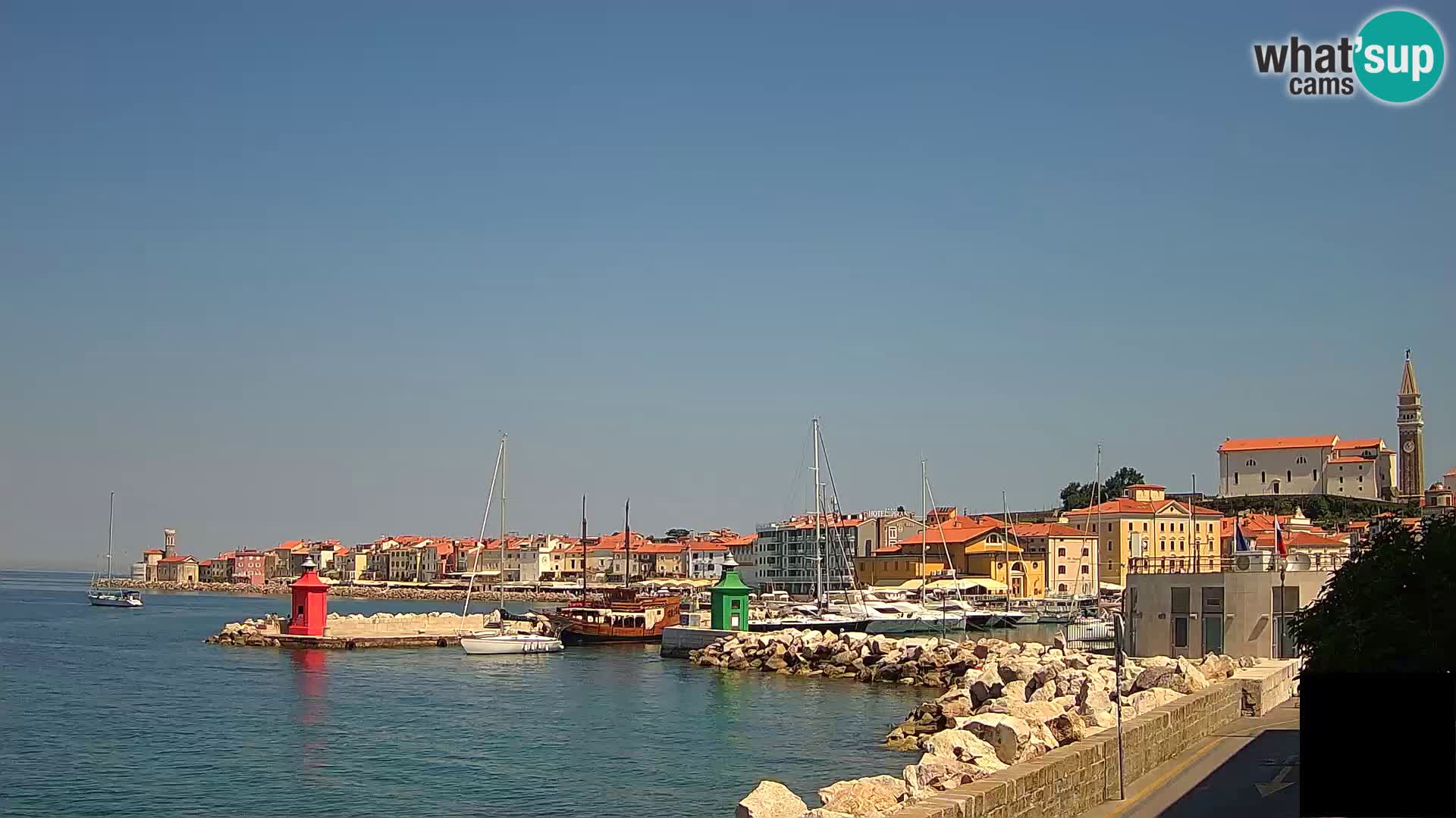 Piran – view to Punta and Mandrač