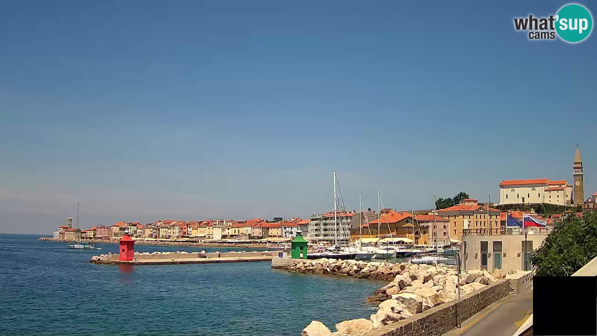 Piran – view to Punta and Mandrač