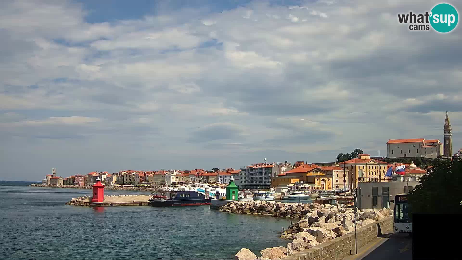 Piran – view to Punta and Mandrač