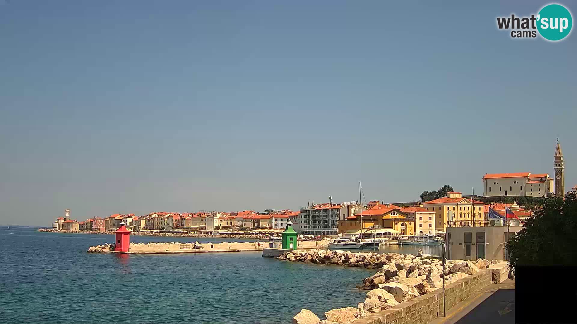 Piran – view to Punta and Mandrač