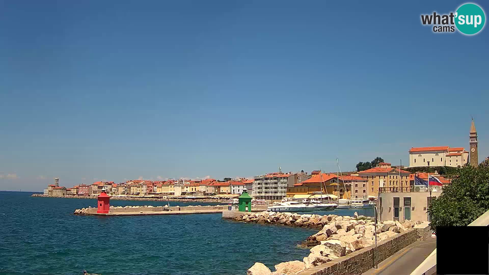 Piran – view to Punta and Mandrač
