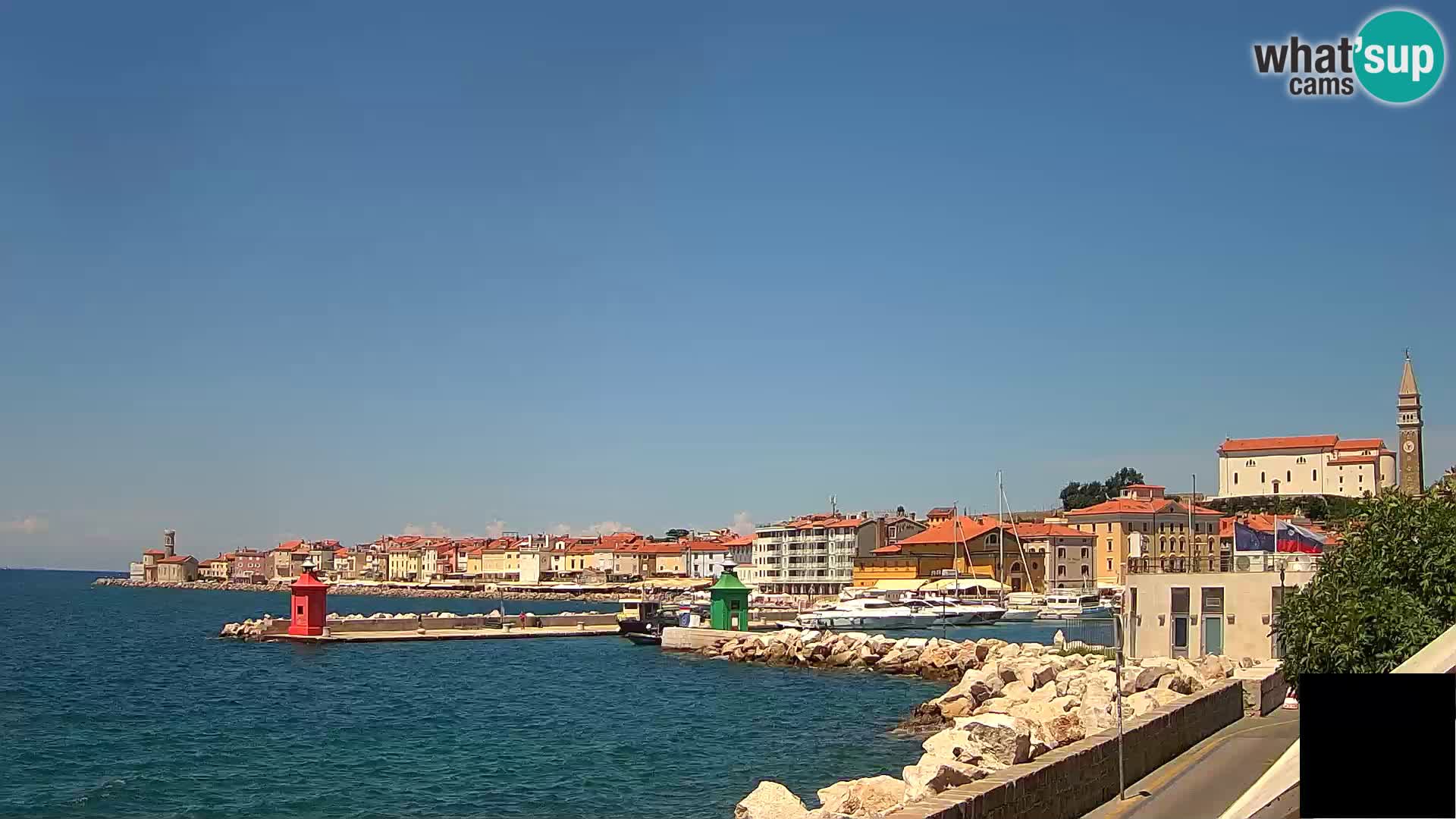 Piran – view to Punta and Mandrač