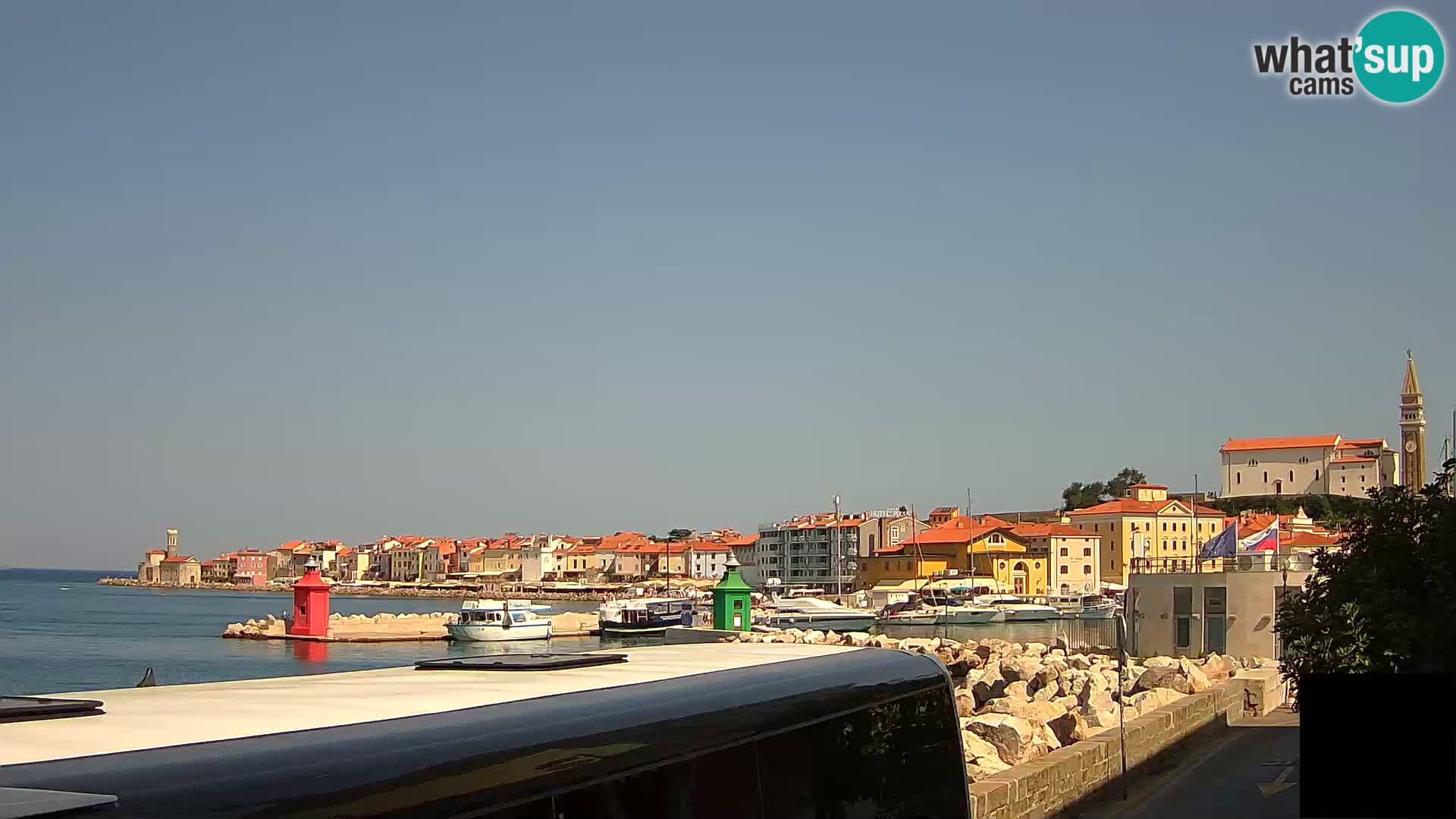 Piran – view to Punta and Mandrač