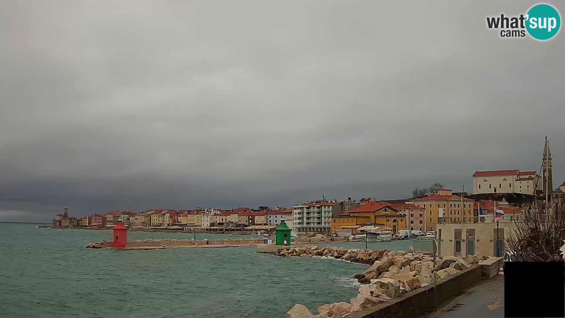 Piran – view to Punta and Mandrač