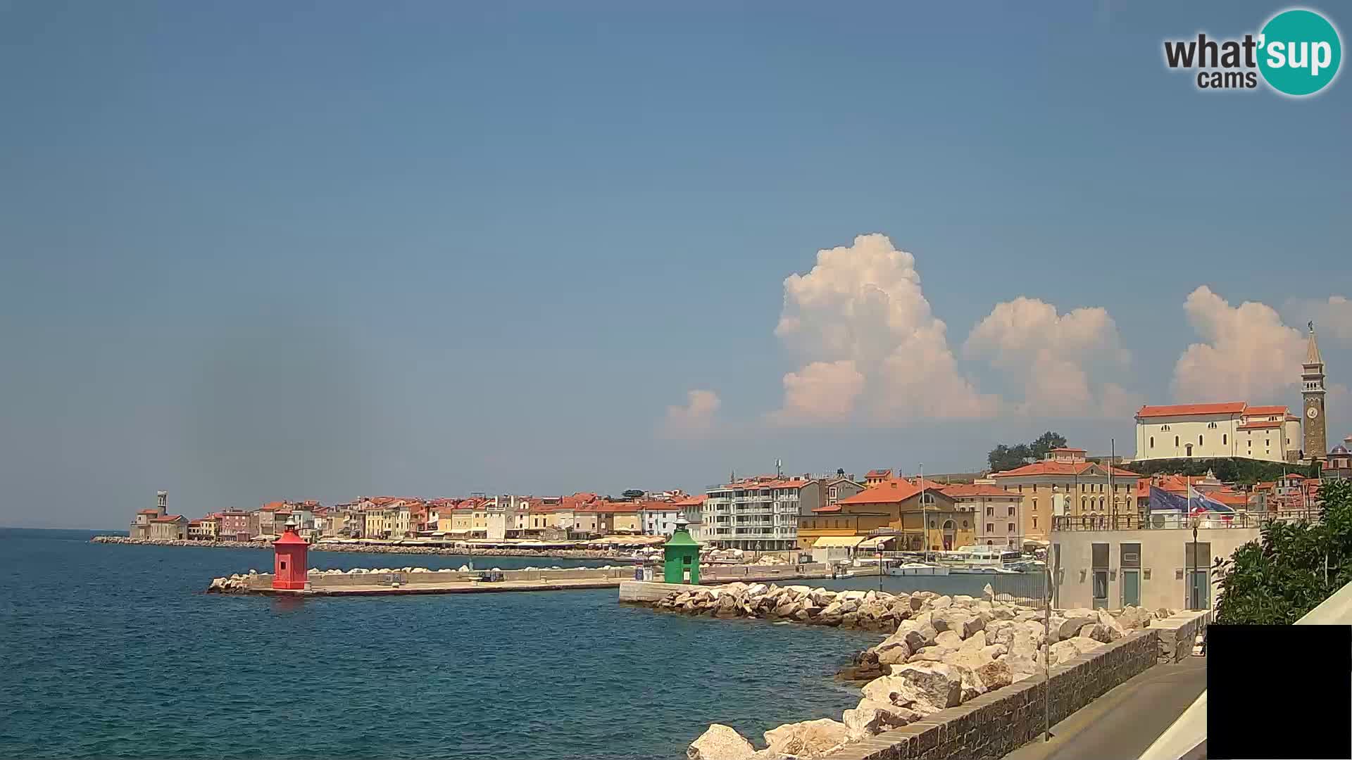 Piran – view to Punta and Mandrač